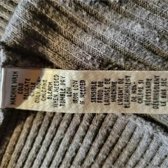 Parkhurst Open Waterfall Draped Front Casual Grey cardigan sweater  S - Picture 9 of 10